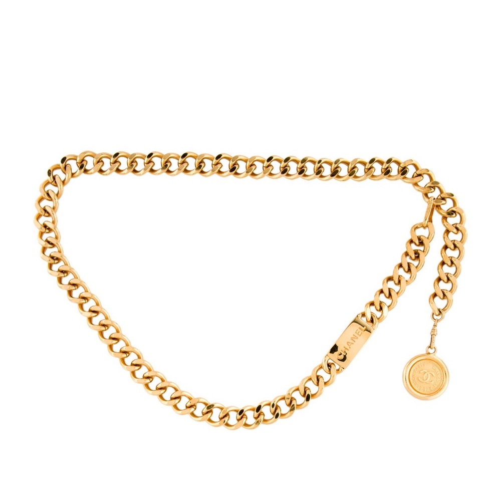 Chanel Vintage Interlocking CC Logo Waist Belt